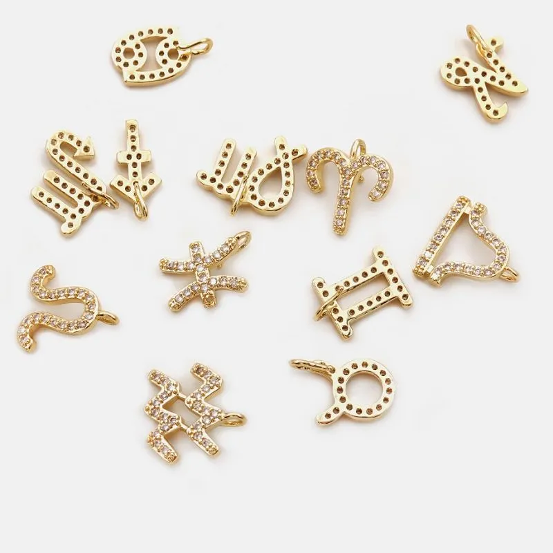 12 Constellations Initial Pendant