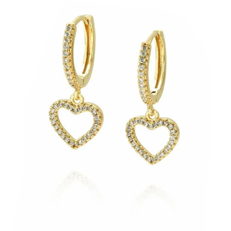 925 Sølv Hjerte Øreringe Bøjle