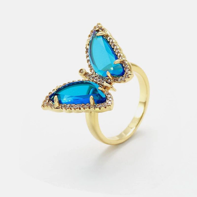 Smuk sommerfugl dyrering sølv