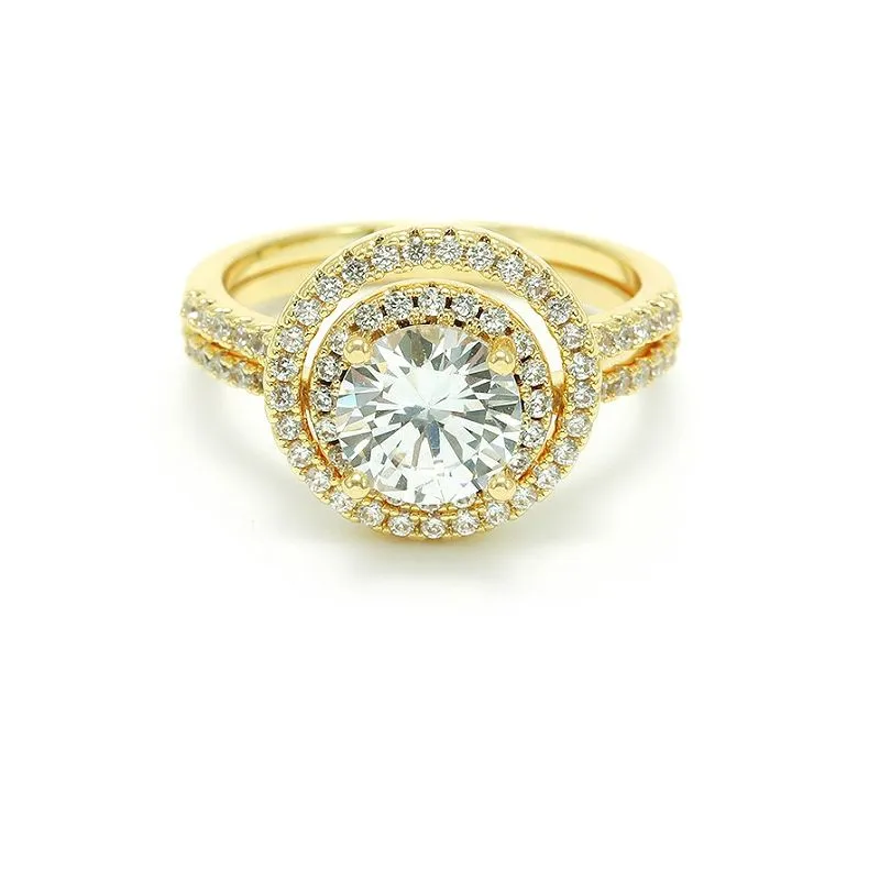 Dobbelt Ring Sæt Forgyldt