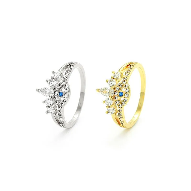 Forgyldt sølv Evil Eye Ring