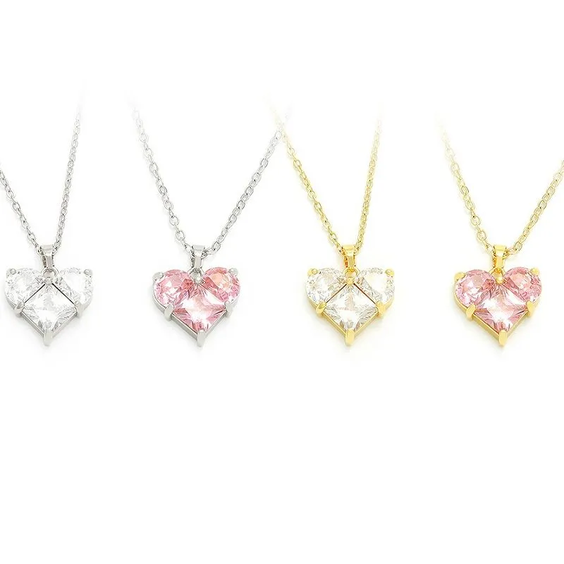 Romantisk hjertevedhæng forgyldt