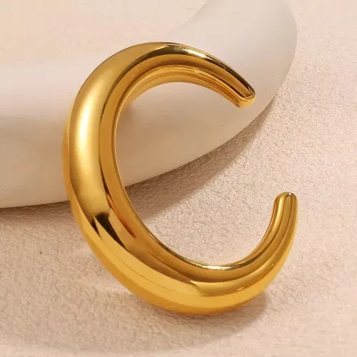 Ægte guldbelægning blank armring